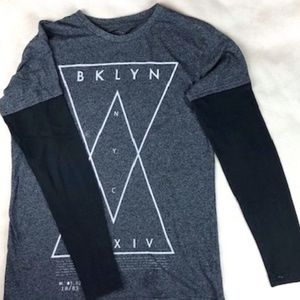 Brooklyn Calling T-Shirt Long Sleeve Sz S